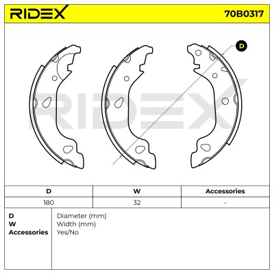 Klocki hamulcowe RIDEX 70B0317 70B0317 - foto 6