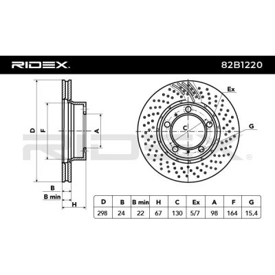 Tarcza hamulcowa RIDEX 82B1220 82B1220 - foto 3