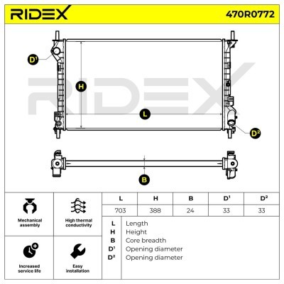 Chłodnica RIDEX 470R0772 470R0772 - foto 6