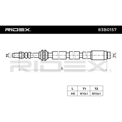 Przewód hamulcowy elast RIDEX 83B0157 83B0157 - foto 4