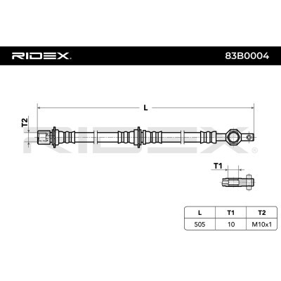 Przewód hamulcowy elast RIDEX 83B0004 83B0004 - foto 3