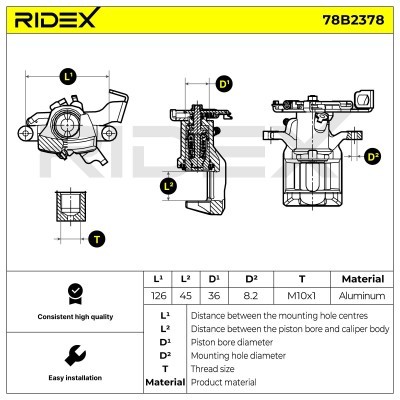 Zacisk Hamulcowy RIDEX 78B2378 78B2378 - foto 6