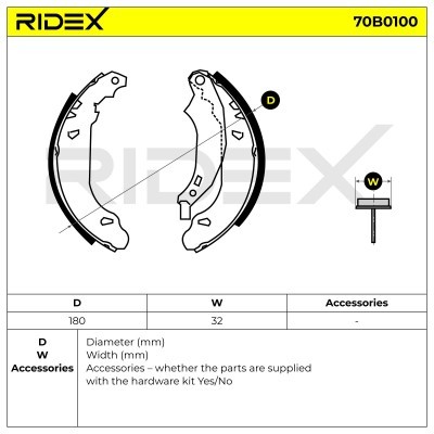 Klocki hamulcowe RIDEX 70B0100 70B0100 - foto 5