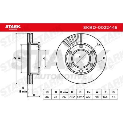 Tarcza hamulcowa Stark SKBD-0022445 SKBD-0022445 - foto 5