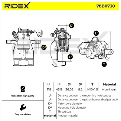 Zacisk Hamulcowy RIDEX 78B0730 78B0730 - foto 5