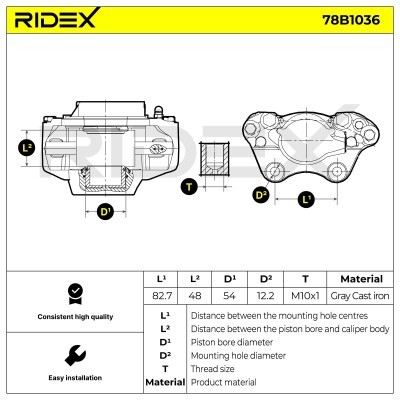 Zacisk Hamulcowy RIDEX 78B1036 78B1036 - foto 6