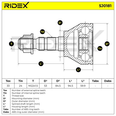 Przegub RIDEX 5J0181 5J0181 - foto 6