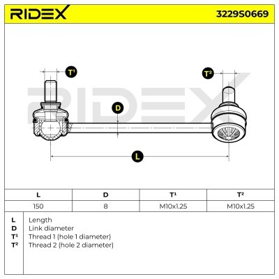 Łącznik Stabilizatora RIDEX 3229S0669 3229S0669 - foto 5
