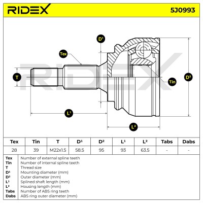 Przegub RIDEX 5J0993 5J0993 - foto 7