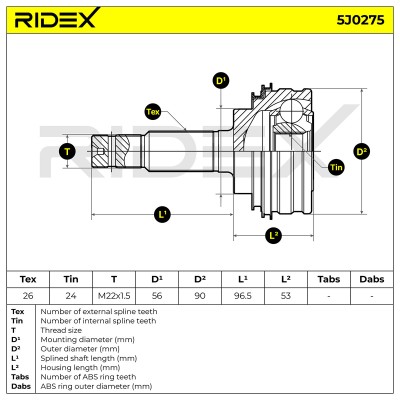 Przegub RIDEX 5J0275 5J0275 - foto 7