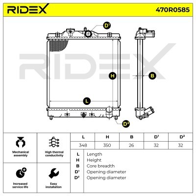 Chłodnica RIDEX 470R0585 470R0585 - foto 4