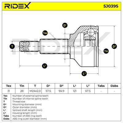 Przegub RIDEX 5J0395 5J0395 - foto 5