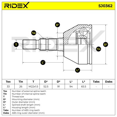Przegub RIDEX 5J0362 5J0362 - foto 7