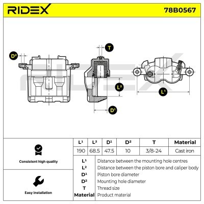 Zacisk Hamulcowy RIDEX 78B0567 78B0567 - foto 5