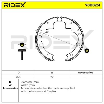 Klocki hamulcowe RIDEX 70B0251 70B0251 - foto 5