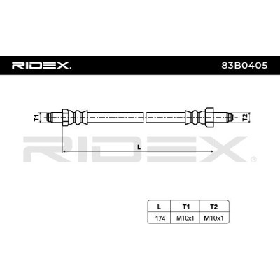 Przewód hamulcowy elast RIDEX 83B0405 83B0405 - foto 5