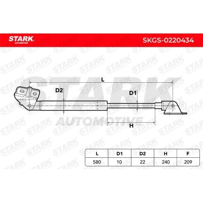 Amortyzator Pokrywy Bagażnika Stark SKGS-0220434 SKGS-0220434 - foto 7