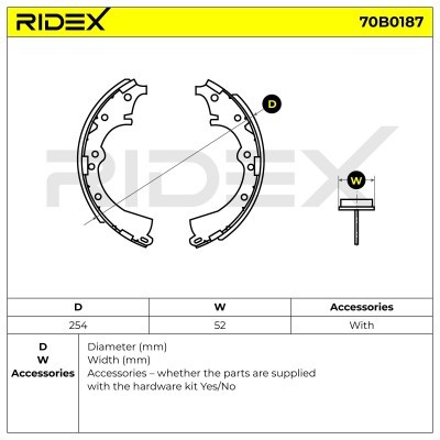Klocki hamulcowe RIDEX 70B0187 70B0187 - foto 5