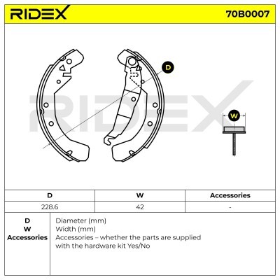 Klocki hamulcowe RIDEX 70B0007 70B0007 - foto 6