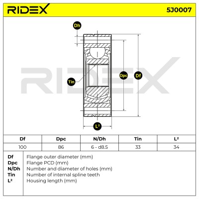 Przegub RIDEX 5J0007 5J0007 - foto 7