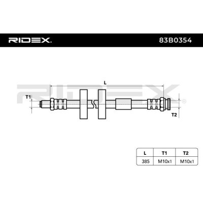 Przewód hamulcowy elast RIDEX 83B0354 83B0354 - foto 6