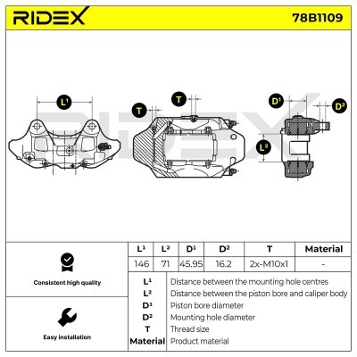 Zacisk Hamulcowy RIDEX 78B1109 78B1109 - foto 6