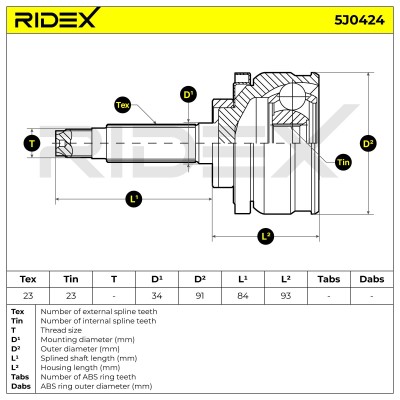 Przegub RIDEX 5J0424 5J0424 - foto 7