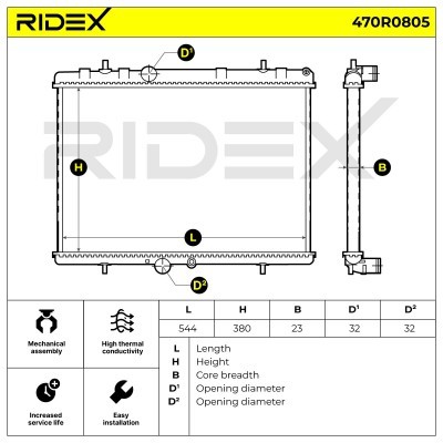 Chłodnica RIDEX 470R0805 470R0805 - foto 8