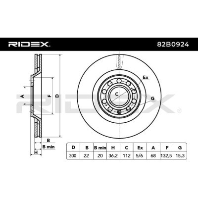 Tarcza hamulcowa RIDEX 82B0924 82B0924 - foto 3