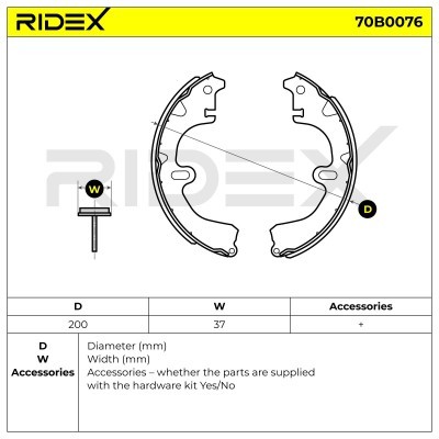 Klocki hamulcowe RIDEX 70B0076 70B0076 - foto 4