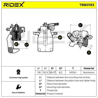 Zacisk Hamulcowy RIDEX 78B0193 78B0193 - foto 8
