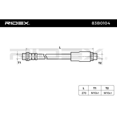 Przewód hamulcowy elast RIDEX 83B0104 83B0104 - foto 3