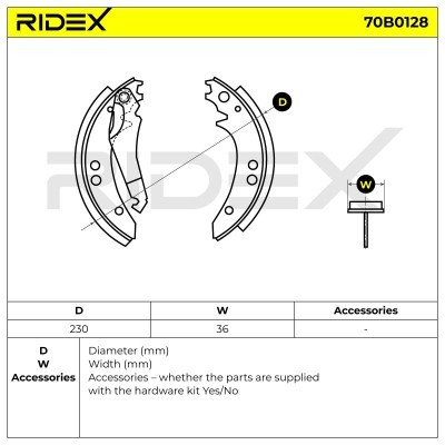 Klocki hamulcowe RIDEX 70B0128 70B0128 - foto 5