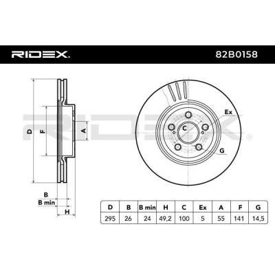 Tarcza hamulcowa RIDEX 82B0158 82B0158 - foto 7