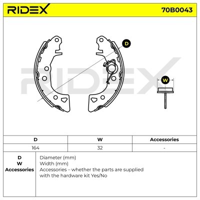 Klocki hamulcowe RIDEX 70B0043 70B0043 - foto 5