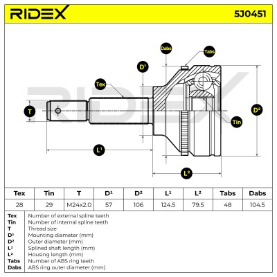 Przegub RIDEX 5J0451 5J0451 - foto 7