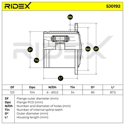 Przegub RIDEX 5J0192 5J0192 - foto 5
