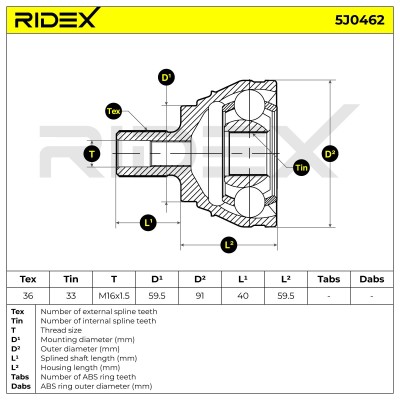 Przegub RIDEX 5J0462 5J0462 - foto 5
