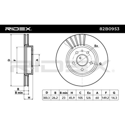 Tarcza hamulcowa RIDEX 82B0953 82B0953 - foto 3