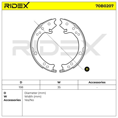 Klocki hamulcowe RIDEX 70B0207 70B0207 - foto 6