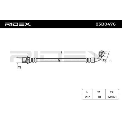 Przewód hamulcowy elast RIDEX 83B0476 83B0476 - foto 4