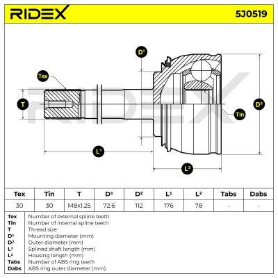 Przegub RIDEX 5J0519 5J0519 - foto 7