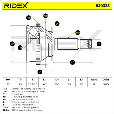 Przegub RIDEX 5J0325 5J0325 - foto 5