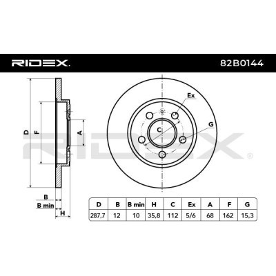 Tarcza hamulcowa RIDEX 82B0144 82B0144 - foto 3