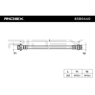 Przewód hamulcowy elast RIDEX 83B0440 83B0440 - foto 5