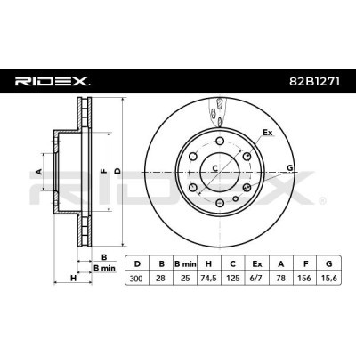 Tarcza hamulcowa RIDEX 82B1271 82B1271 - foto 4