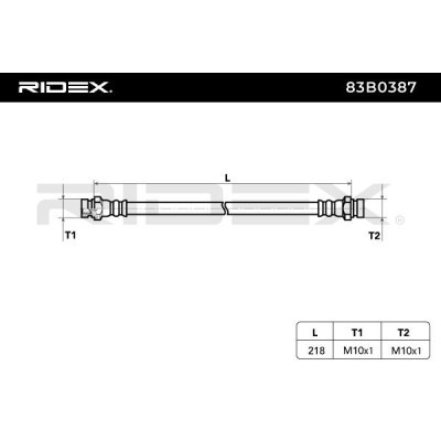 Przewód hamulcowy elast RIDEX 83B0387 83B0387 - foto 4