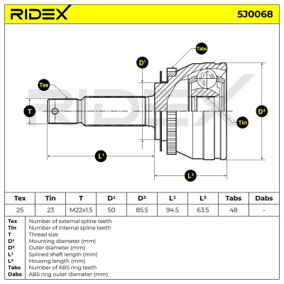 Przegub RIDEX 5J0068 5J0068 - foto 5