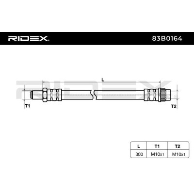 Przewód hamulcowy elast RIDEX 83B0164 83B0164 - foto 3