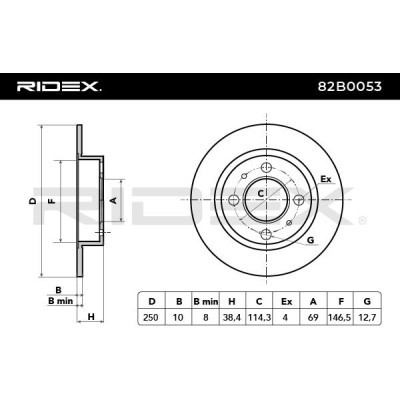 Tarcza hamulcowa RIDEX 82B0053 82B0053 - foto 4